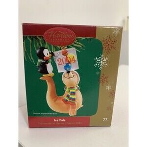 Carlton Cards Heirloom 2004 Ice Pals Ornament Penguin And Seal
